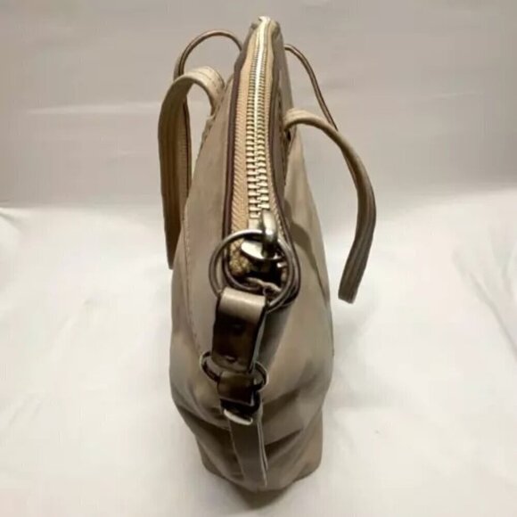 Coach Laura Signature Embossed Large Leather Tote F18336 Taupe - Picture 10 of 15